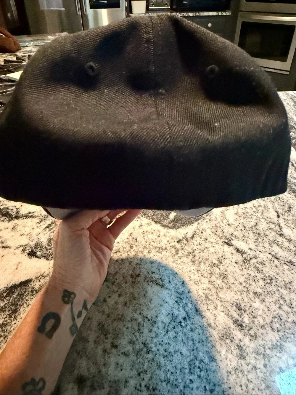 Black Cap with 'Working Harder Than A Ugly Stripper' Patch